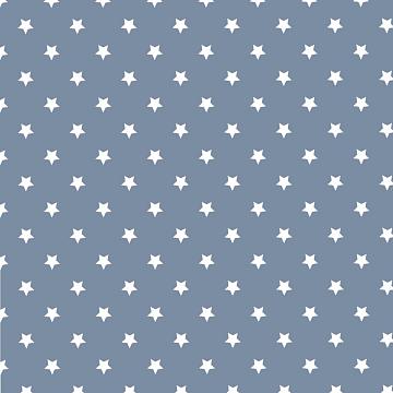 Перкаль 150 см наб 64017-7 Белые звезды на синем