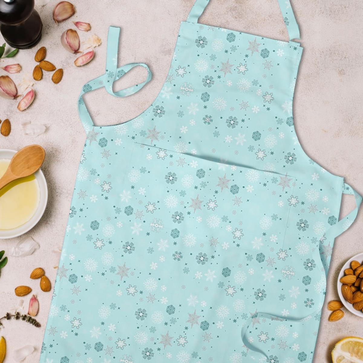 Фартук с карманом рогожка Floox 62119-1 Снеговики