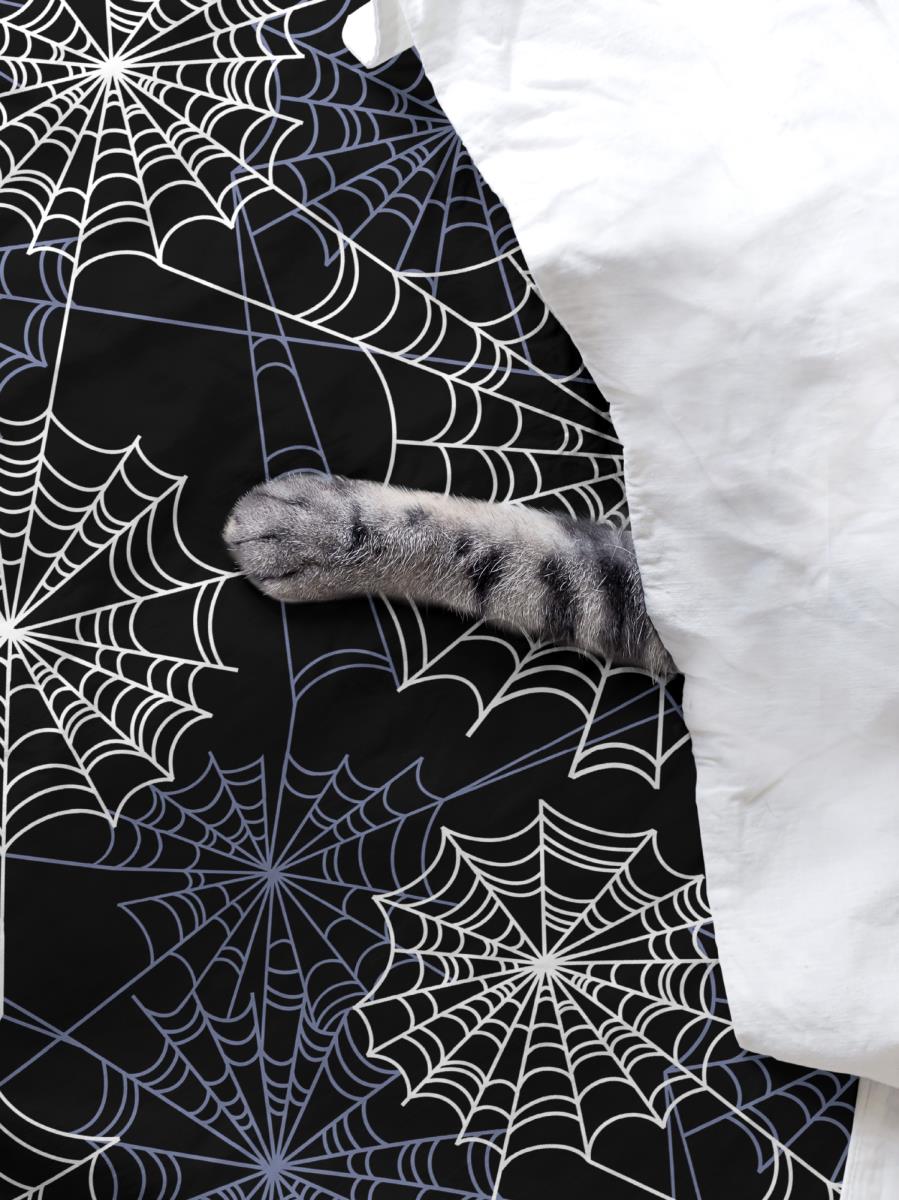 Простыня перкаль Crazy Getup 16561-1 Spiderweb black