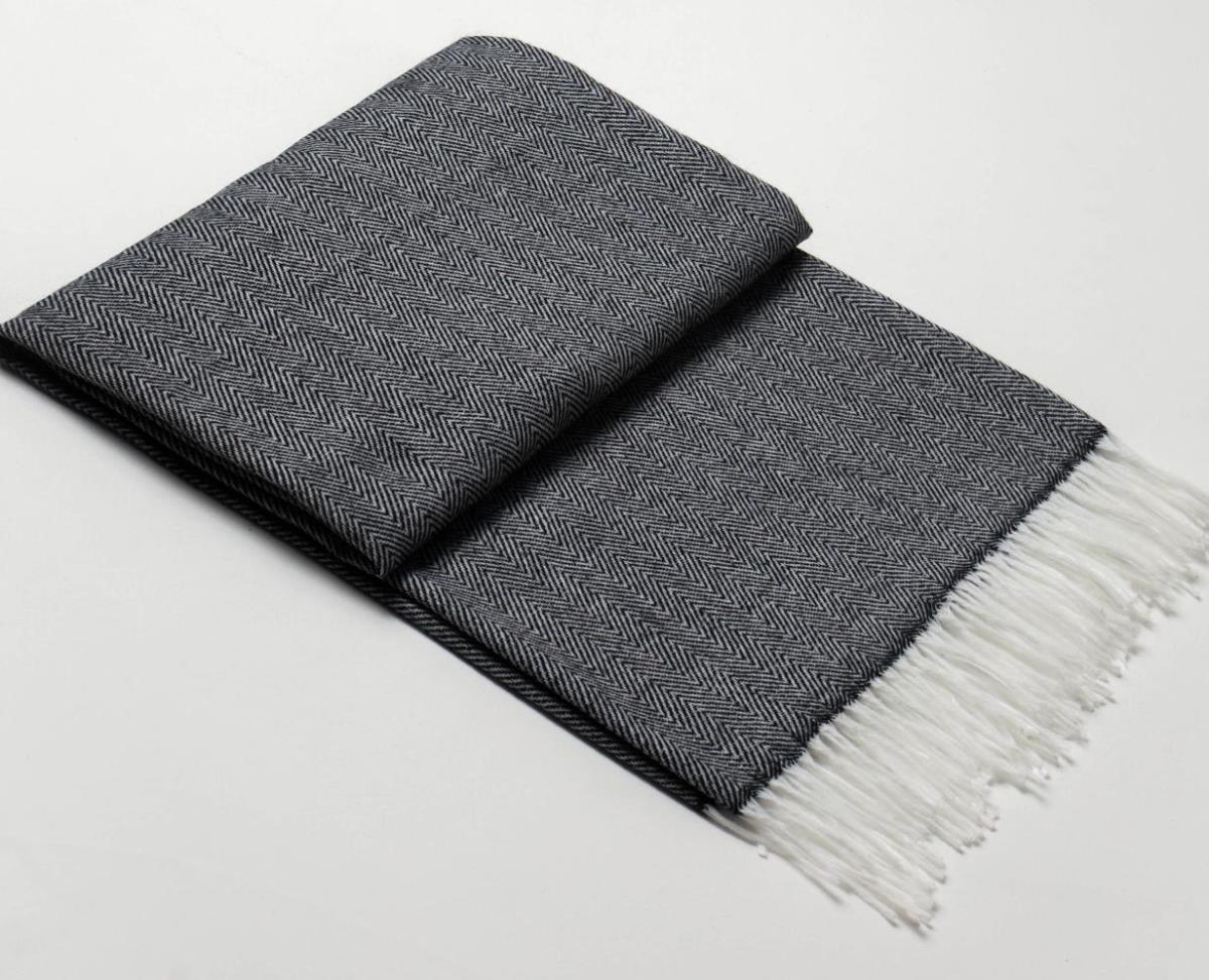 Плед смесовой Все ДOMA/Vse DOMA бел-т.сер рап.1 Милан