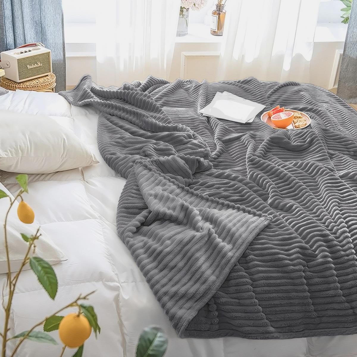 Плед велсофт WENGE LINE Ash