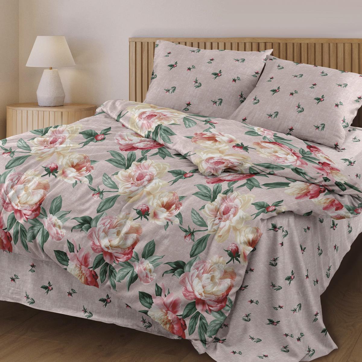 КПБ Любимый дом Бязь 60298-1/60318-1 Пионовый аромат н/у