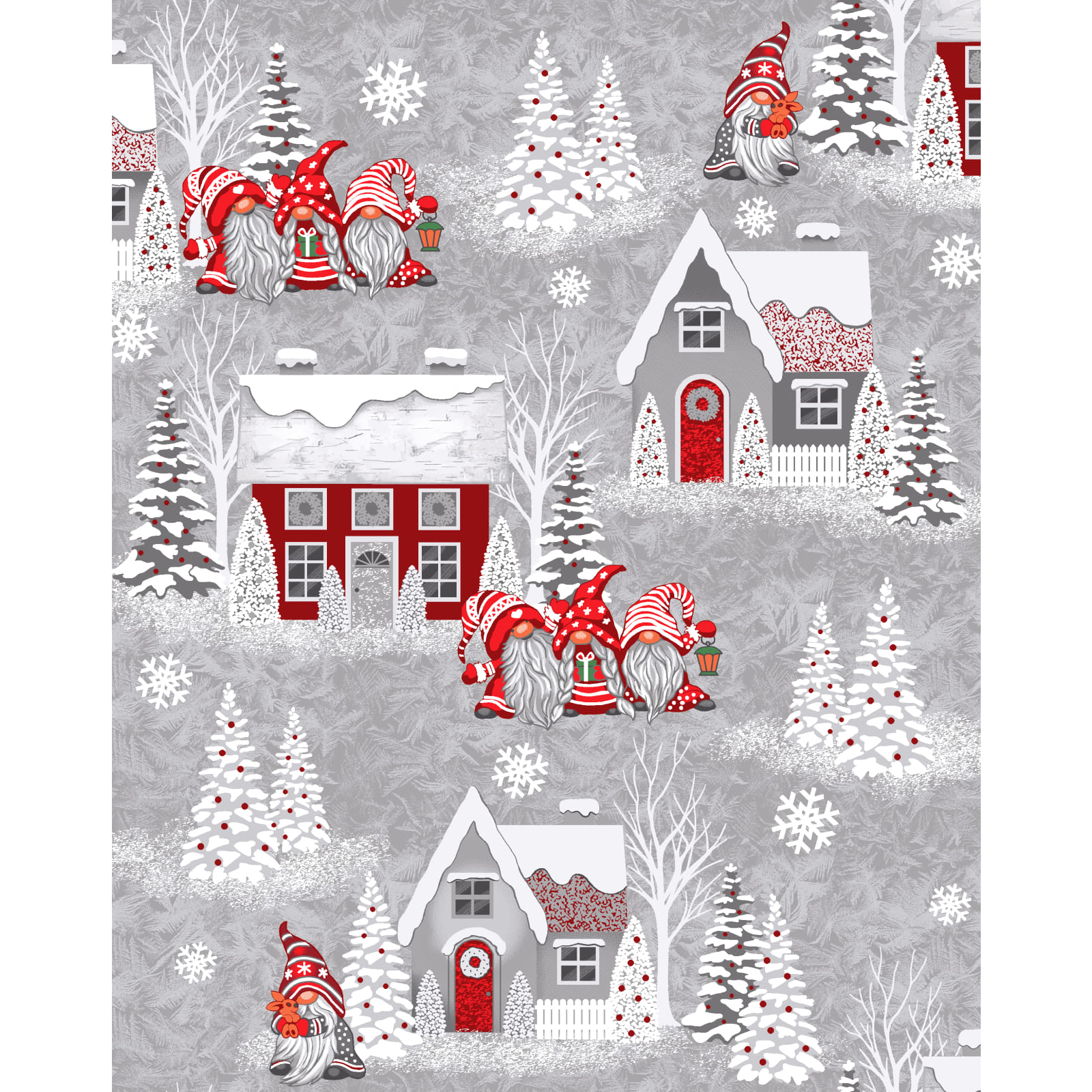 Полотно вафельное 50 см наб 29220-2 Сказочные гномики