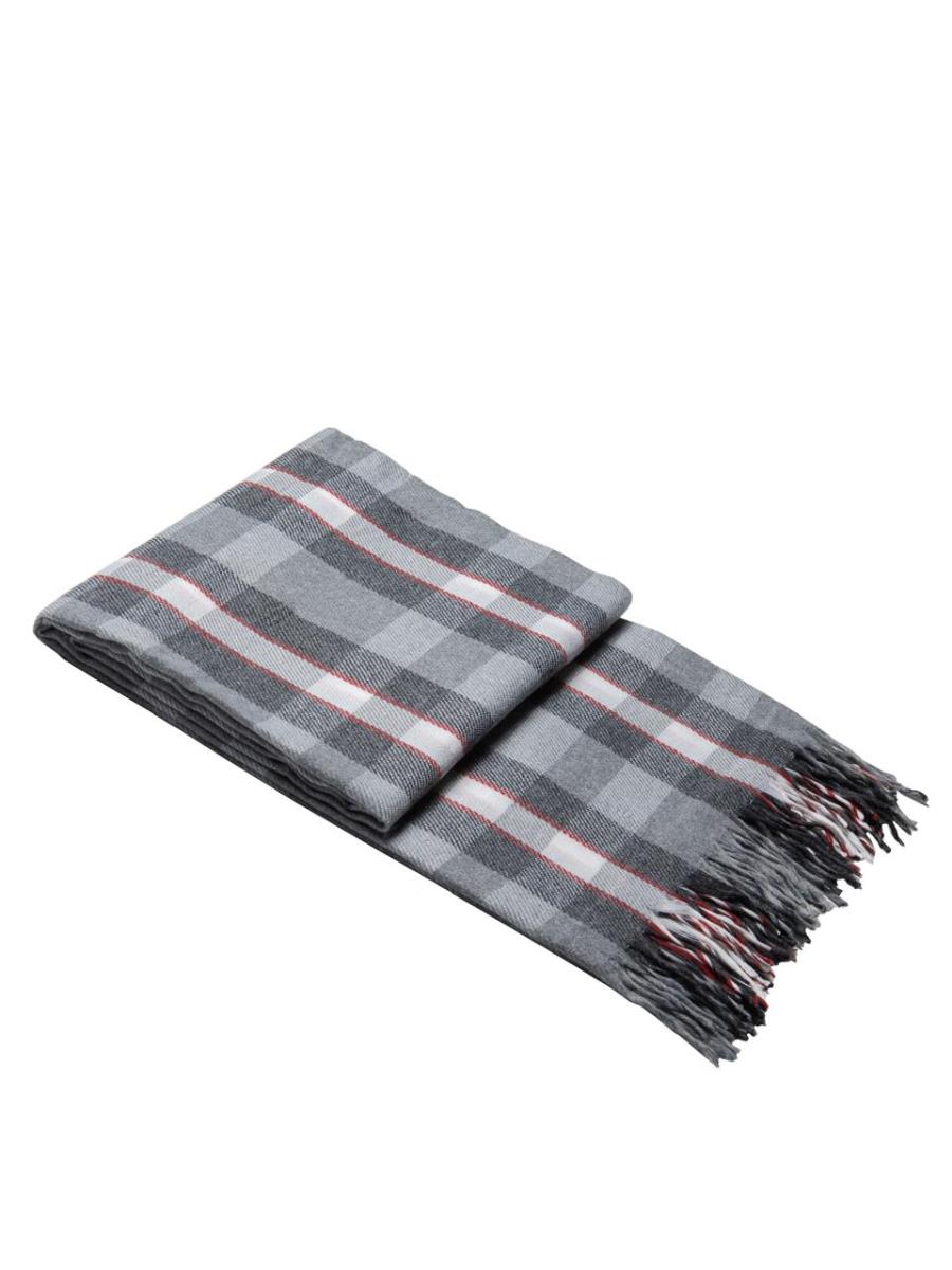 Плед смесовой Все ДOMA/Vse DOMA бел-сер-красн рап.4 Элис