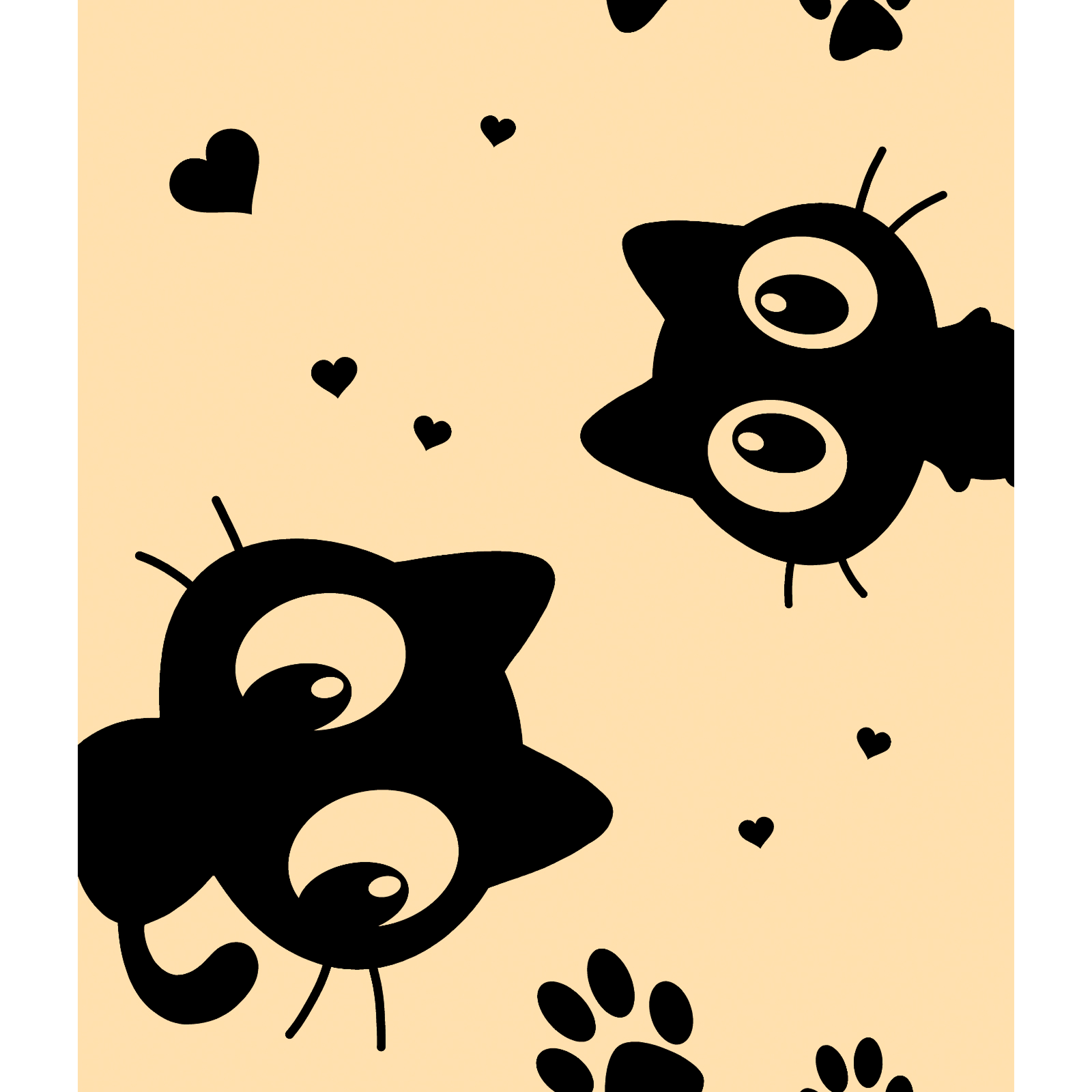 Полотно вафельное 50 см наб 29314-1 Котята