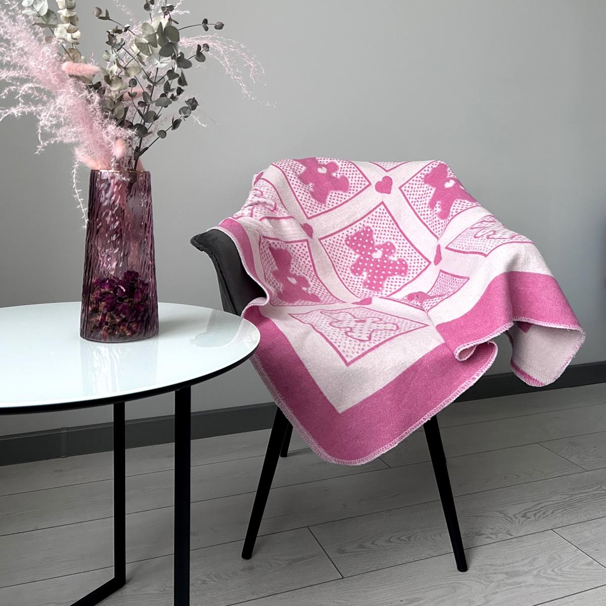 Плед WENGE Mini Concept Alisa белый/розовый