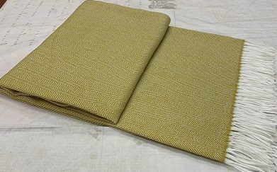 Плед смесовой Все ДOMA/Vse DOMA бел-горчица рап.2 Милан