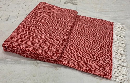 Плед смесовой Все ДOMA/Vse DOMA бел-красн рап.2 Милан