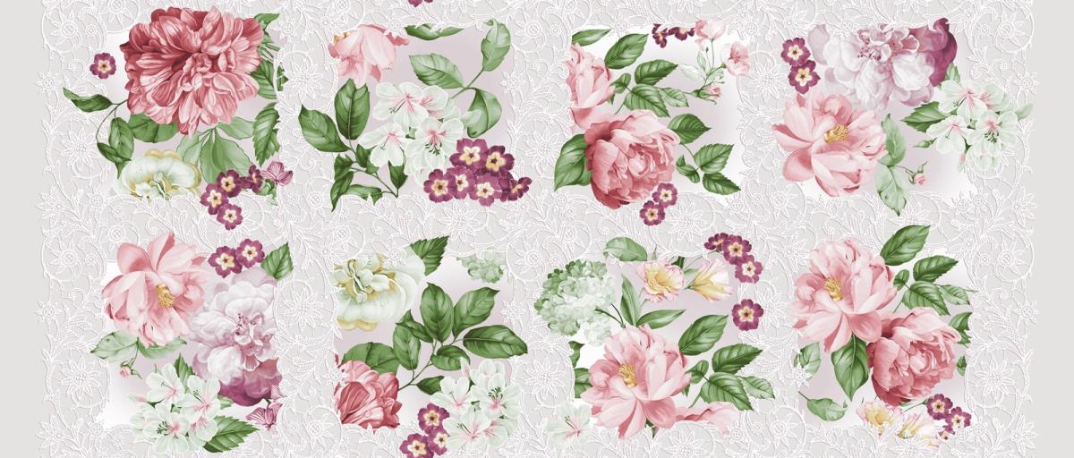 Рогожка 150 см наб арт. 904 29033-2 Летний букет