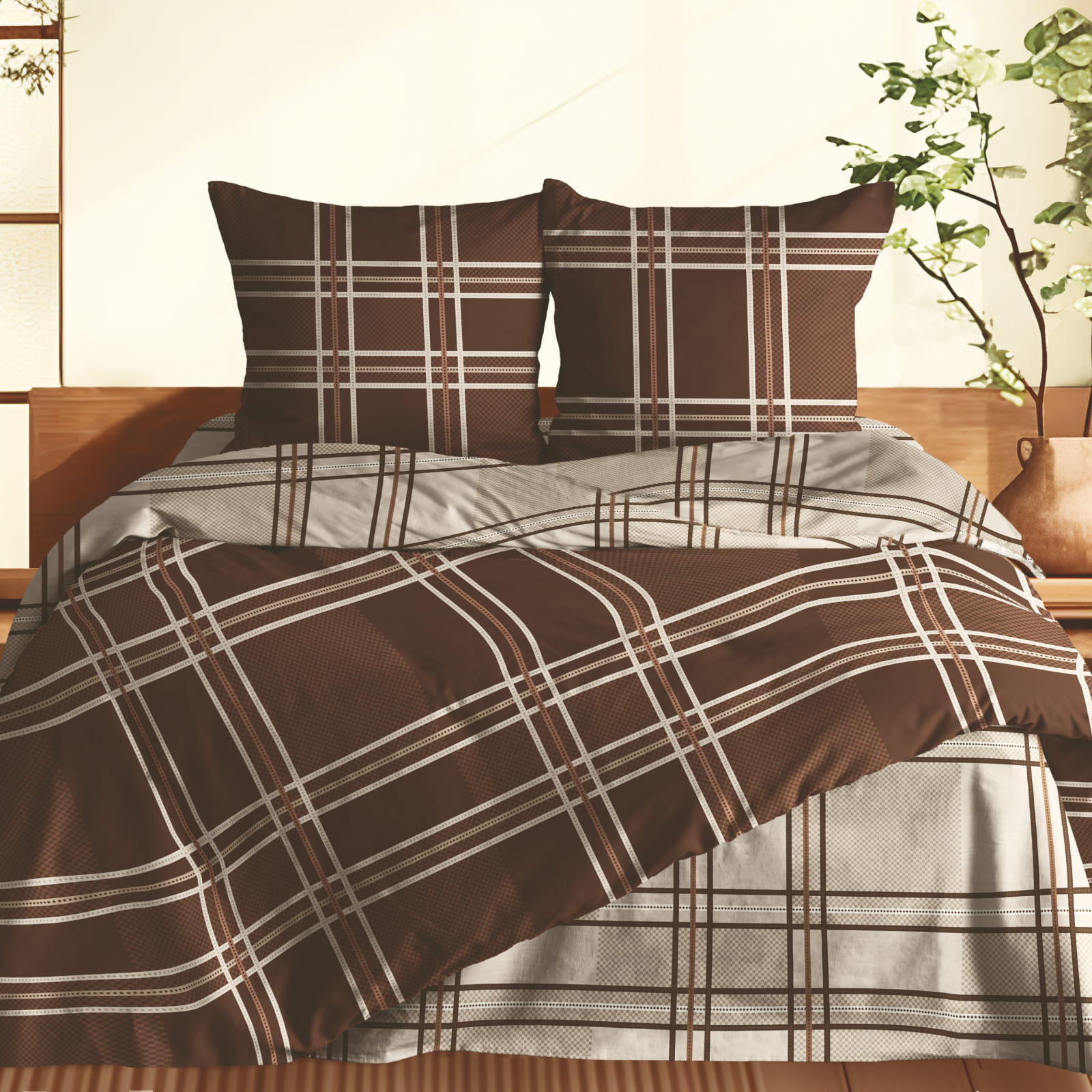 КПБ Fine Line Перкаль 60366-2/60371-2 Канкор шоколад