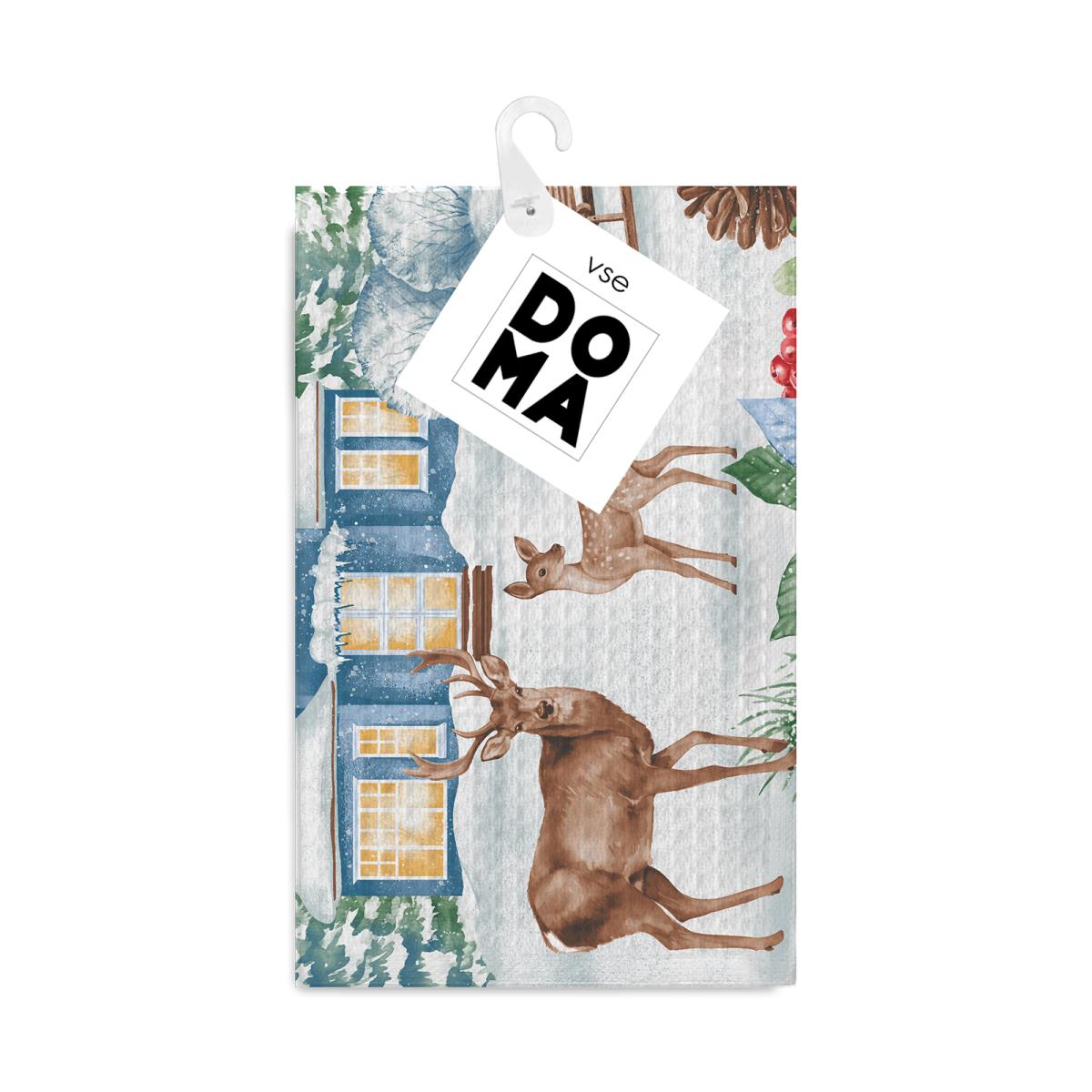 Полотенце вафельное Все ДOMA/Vse DOMA 60215-1 СТРАНА ОЛЕНЬЯ