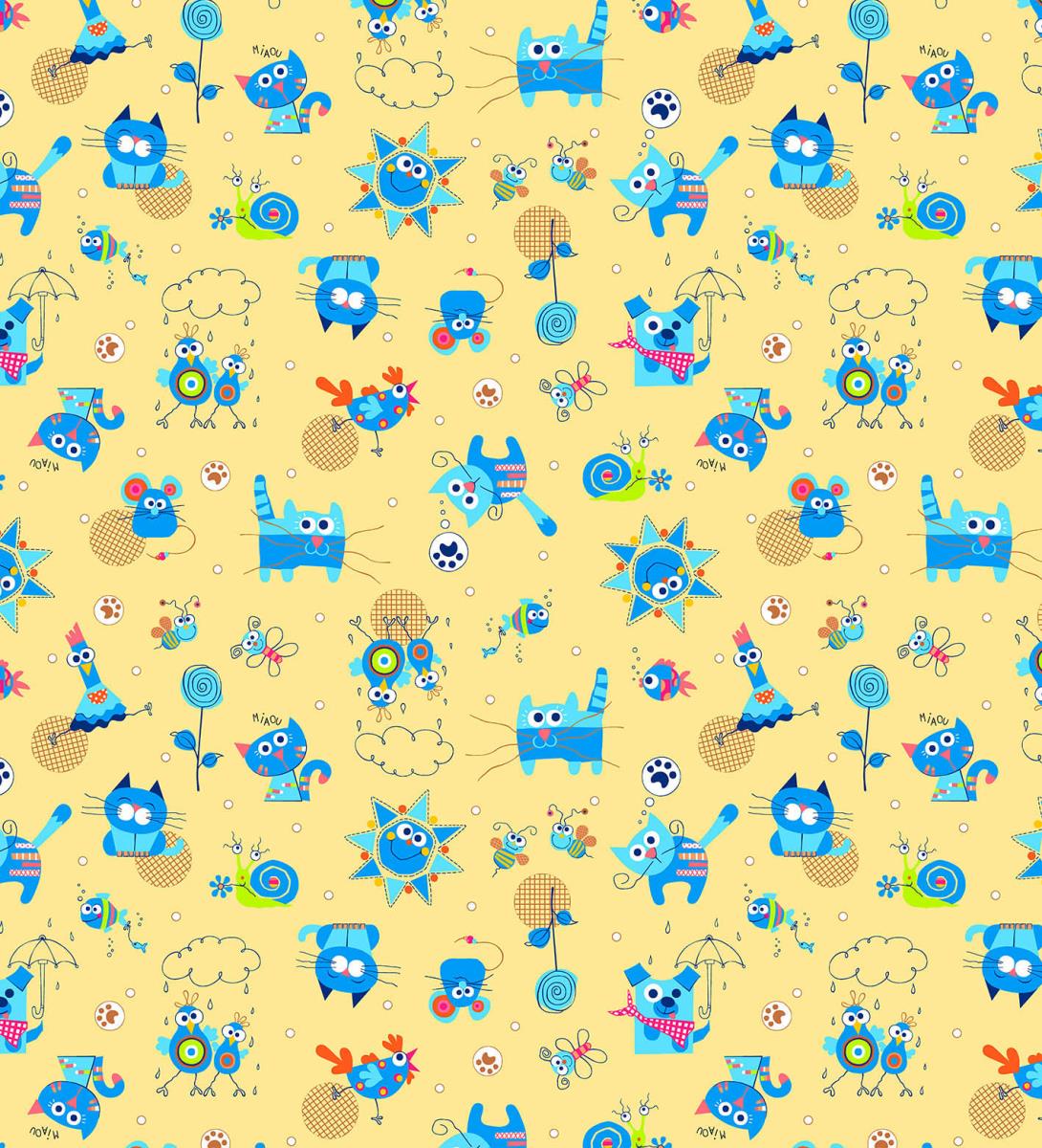 Фланель 90 см 5569-4 Кот и Пес