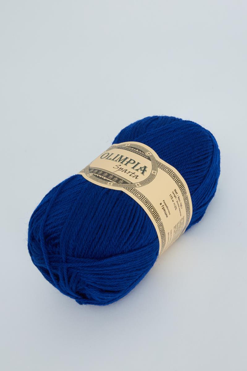 Пряжа для ручного вязания Олимпия Спарта/Olimpia Sparta цв.IR10 синяя 5шт*100г