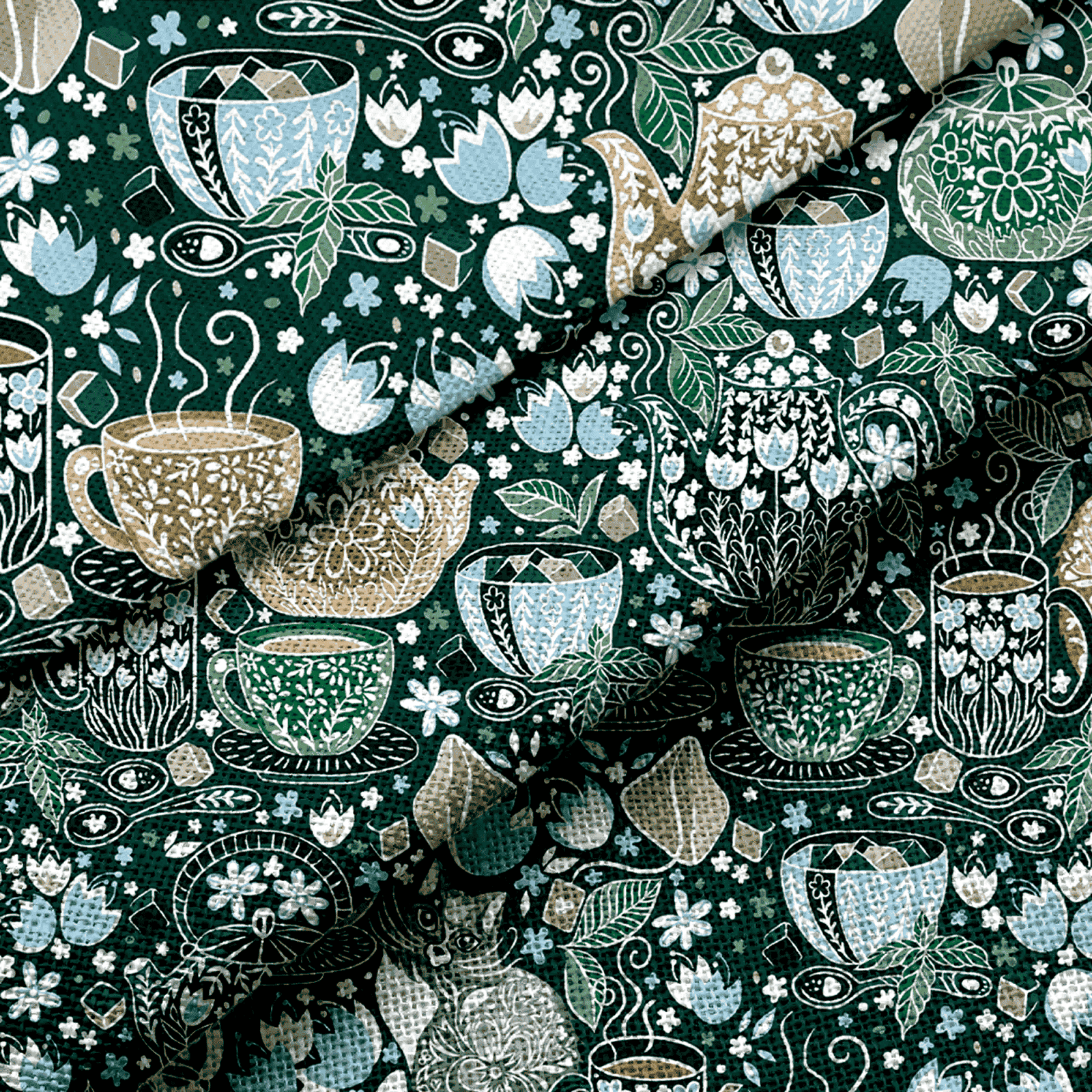 Рогожка 150 см наб 29316-1 Чаепитие