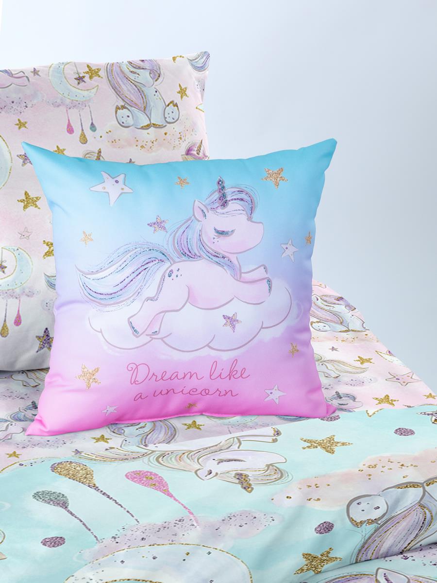 Подушка декоративная габардин Juno 16518-1 Сказочный единорог