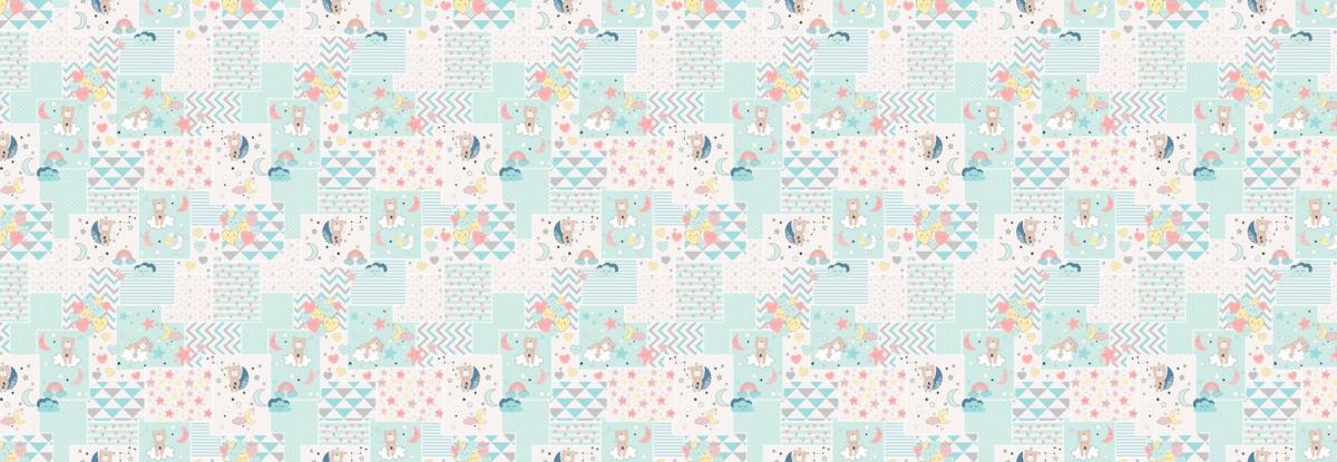 Ситец 95 см 29023-6 Мишки в облаках