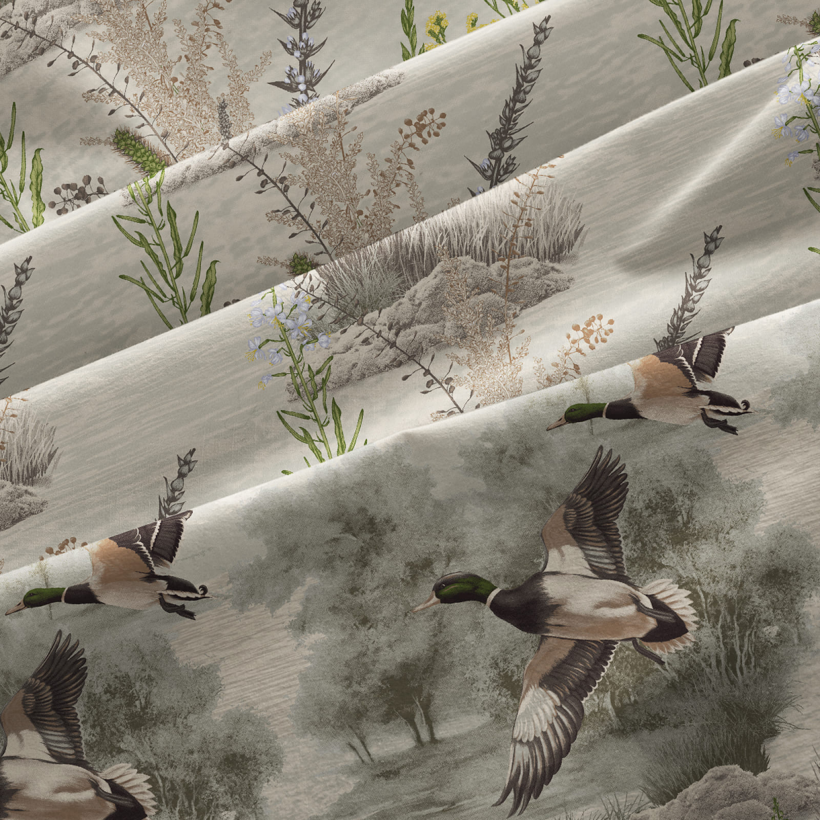 Бязь Премиум 220 см 6919-1 Утиная охота