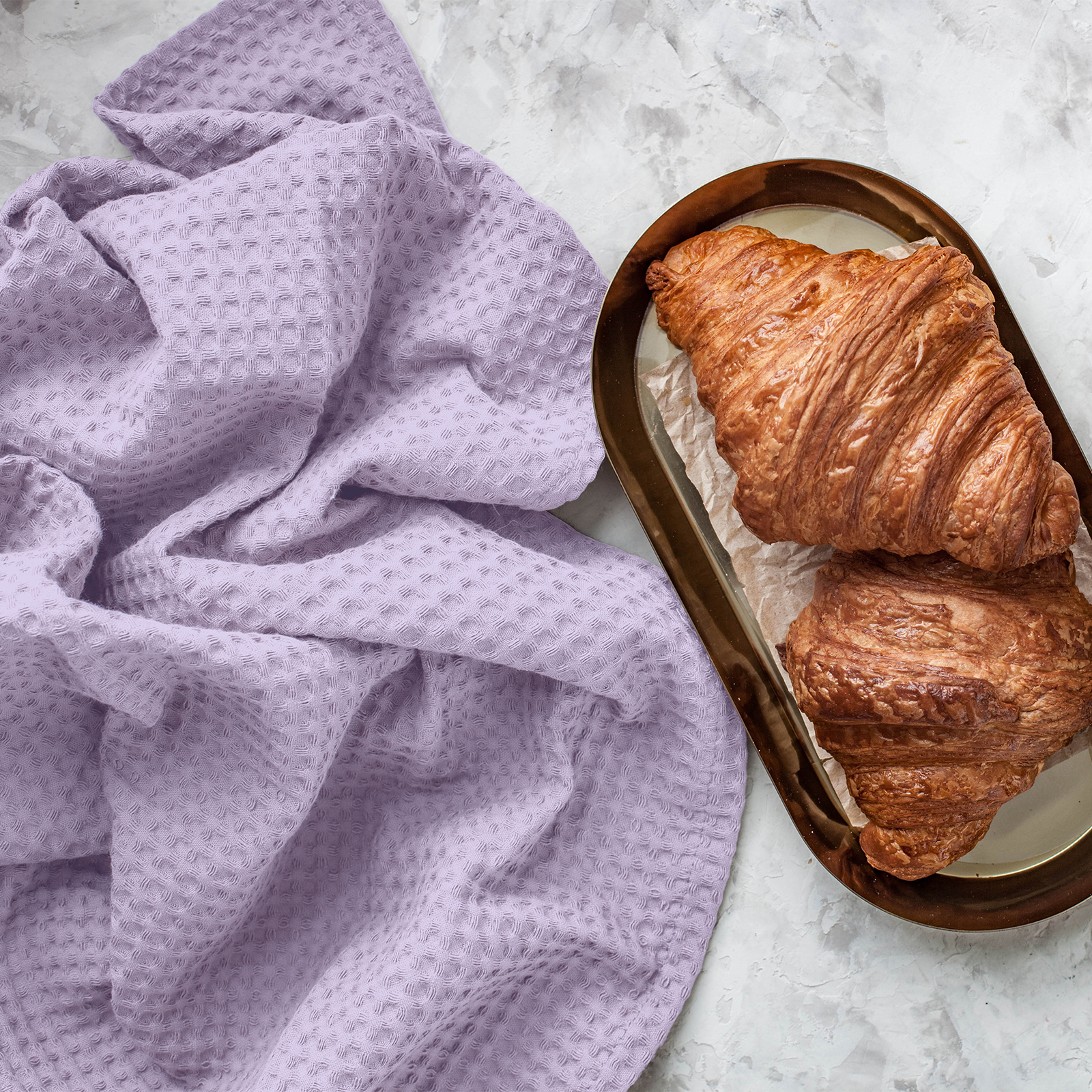 Полотно вафельное 150 см гладкокрашеное арт. 169 86040-5 лаванда АК