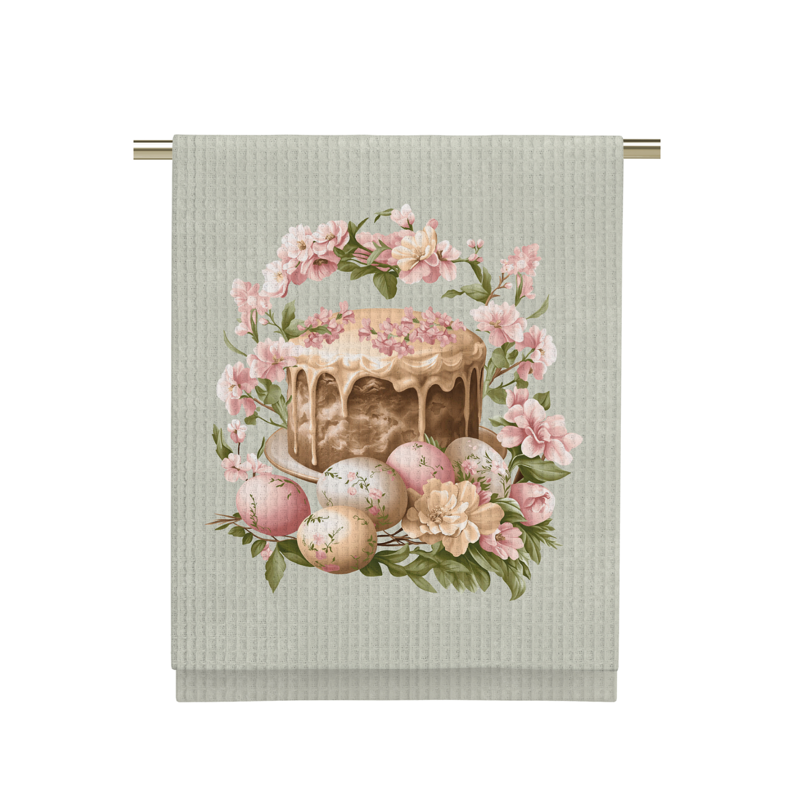 Полотенце вафельное Все ДOMA/Vse DOMA 60361-1 Светлое Воскресенье