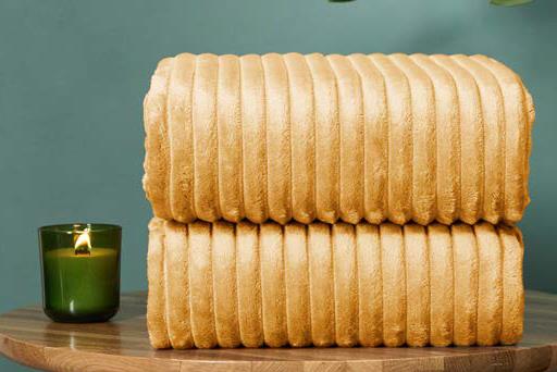 Плед велсофт Fine Line Подсолнух 161054 полоса 3 см