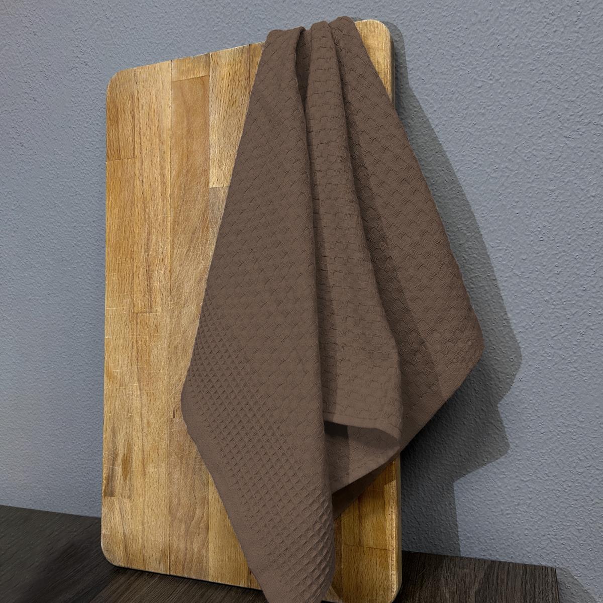 Полотенце вафельное Fine Line стежка, кофейный, 270 гр