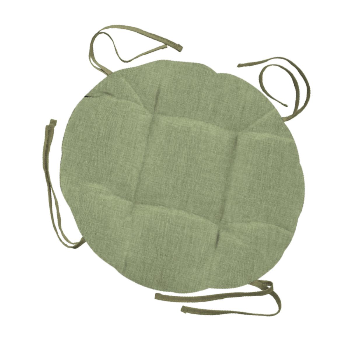 Подушка на стул с тафтингом круглая Все ДOMA/Vse DOMA 60008-5 Олива