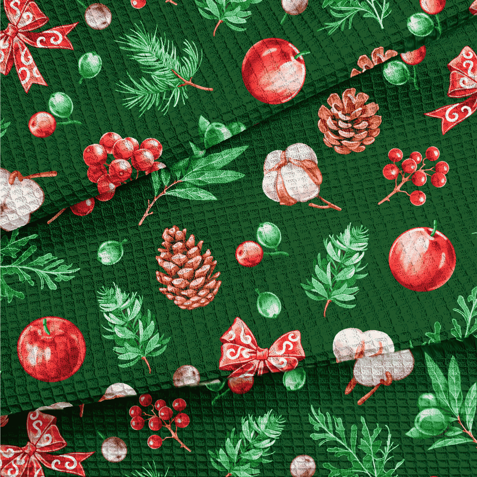 Полотно вафельное 50 см наб 29405-1 Зимнее чудо