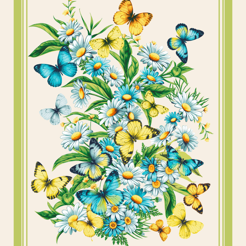 Полотно вафельное 50 см наб 29434-1 Летний сад