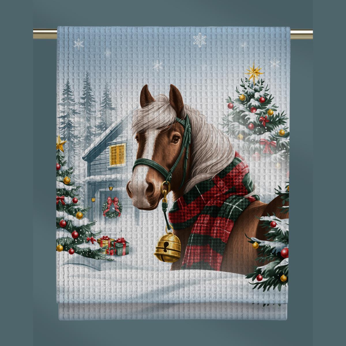 Полотенце вафельное Все ДOMA/Vse DOMA 60326-1 Коричневый конь