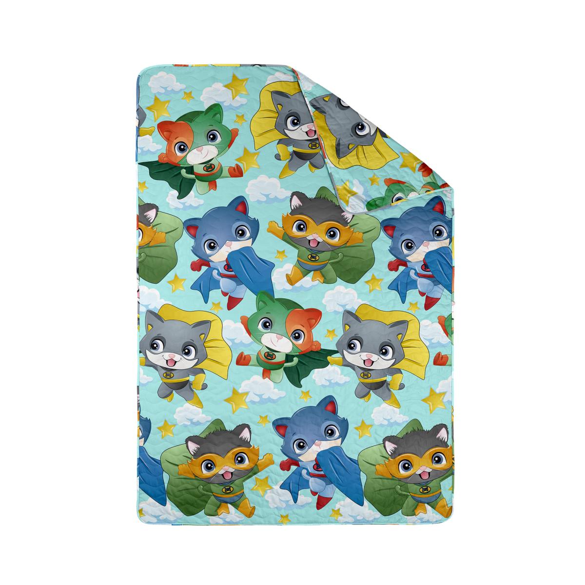 Покрывало стеганое Juno Superhero kittens 16421-1
