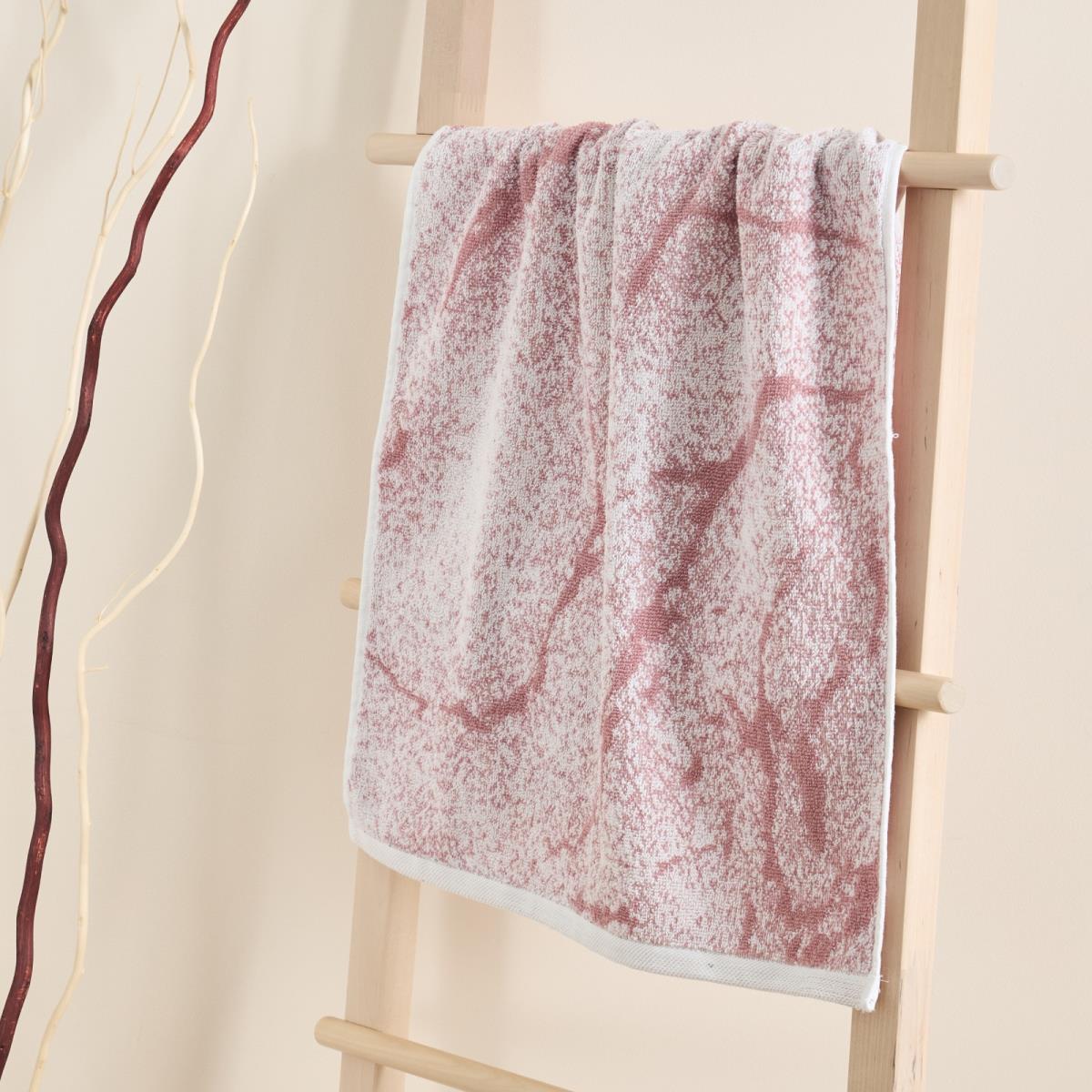 Полотенце махровое Fine Line Абстракция, пыльная роза, пестроткань