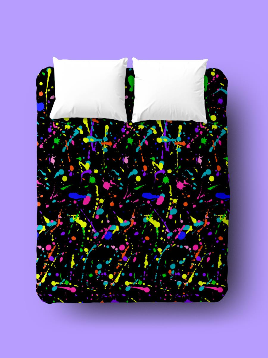 Простыня перкаль Crazy Getup 16544-1 Paint black