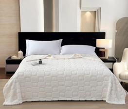 Плед велсофт Все ДOMA/Vse DOMA Сердца, цвет молочный, шерпа, ролик