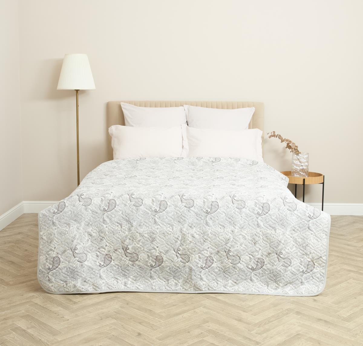 Покрывало однотонное Комфорт Серые вензеля
