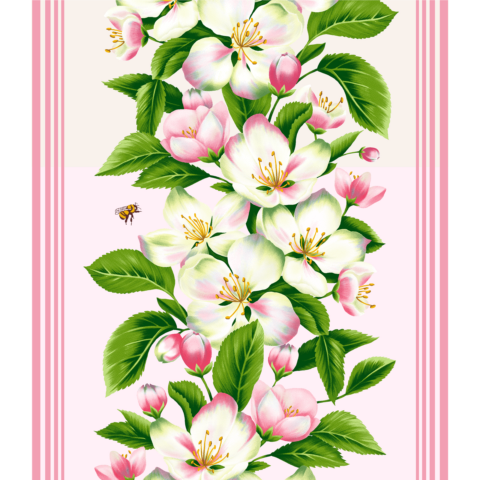 Полотно вафельное 50 см наб 29432-1 Цветочный вернисаж