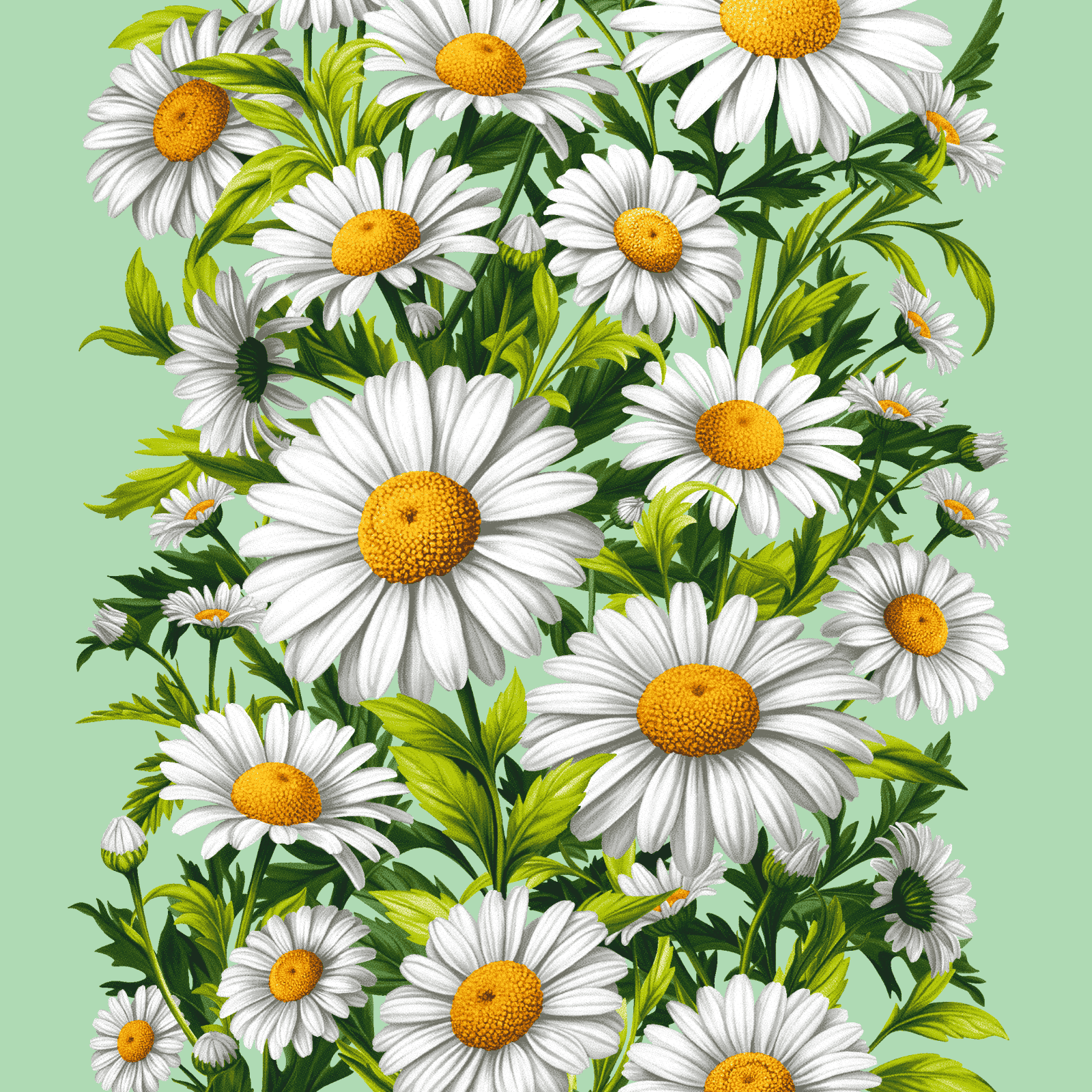 Полотно вафельное 50 см наб 29440-2 Ромашки