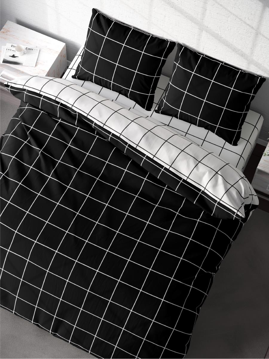 КПБ Crazy Getup 16405-2/16405-1 Grid paper black