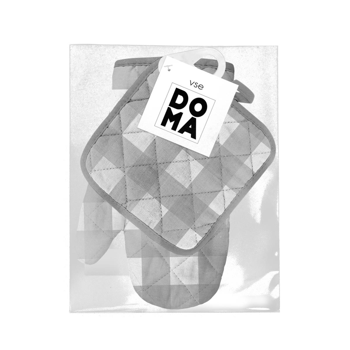 Набор из рогожки прихватка, рукавица Все ДОМА/Vse DOMA 60163-2 Пуаро
