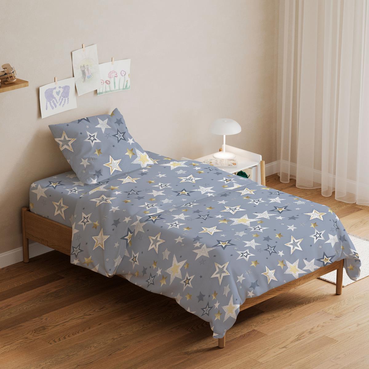 Бязь Комфорт 150 см наб 64101-1 Крупные звезды