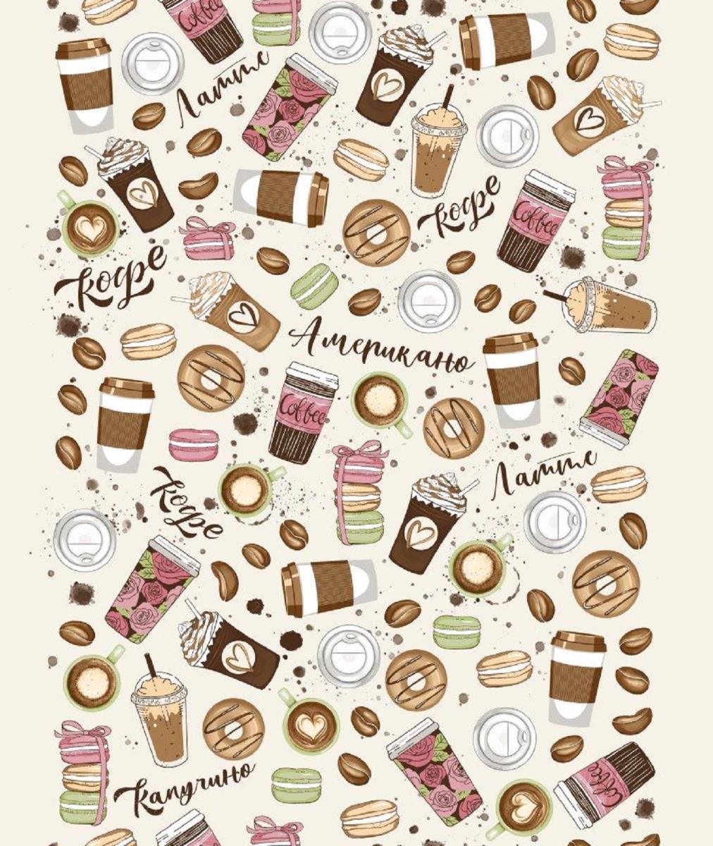 Полотно вафельное 50 см наб 29436-1 Айс-кофе