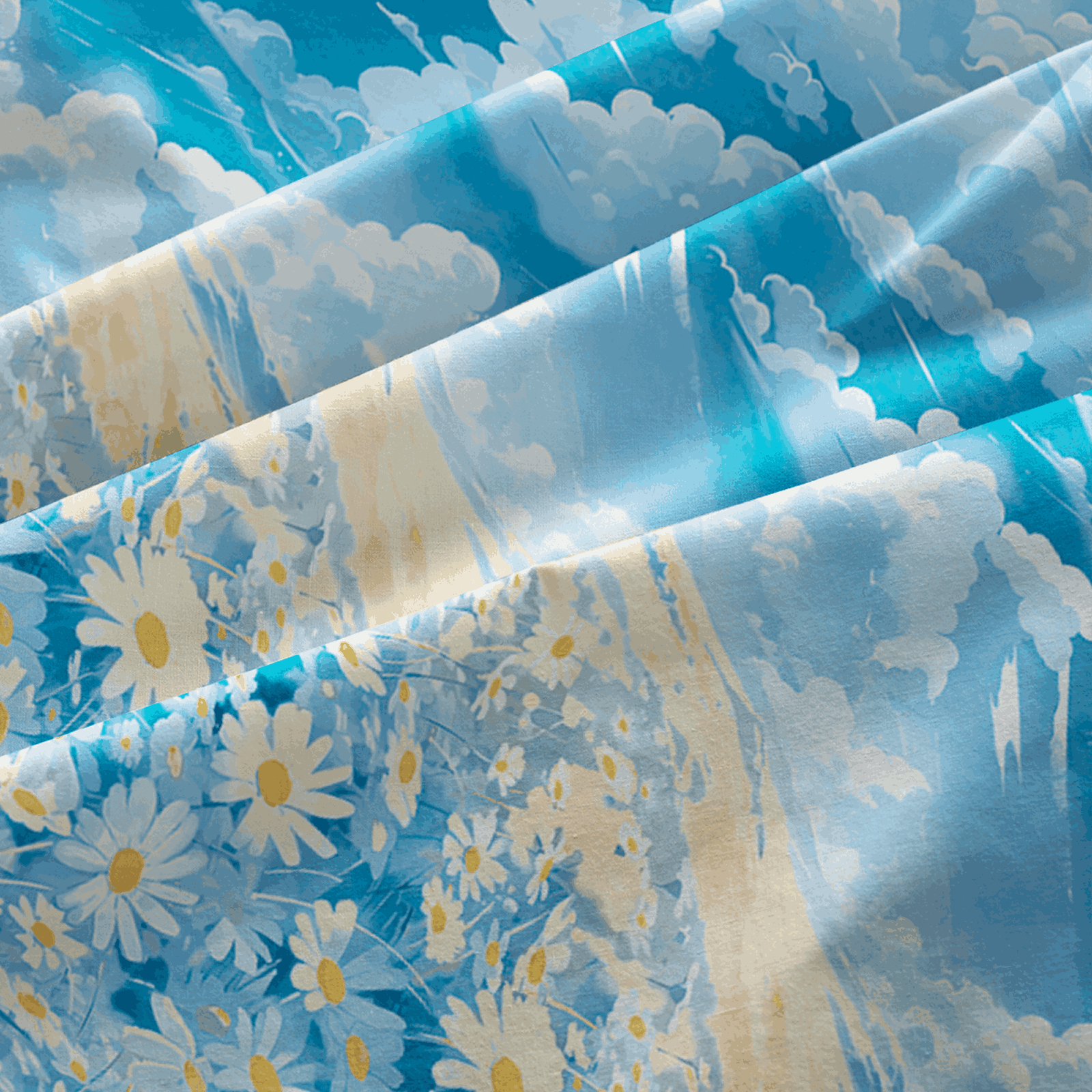 Перкаль 220 см наб 72055-1 Воздушные ромашки