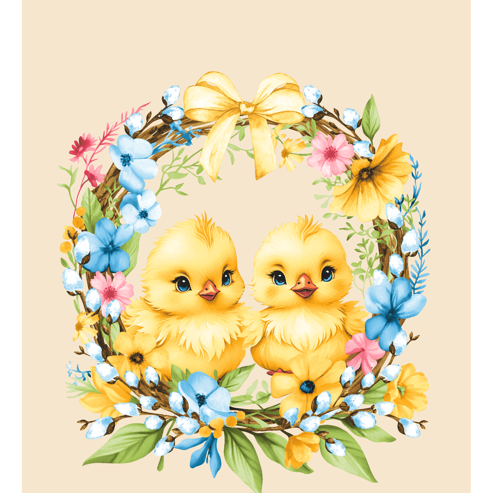 Полотно вафельное 50 см наб 29371-1 Солнечная Пасха