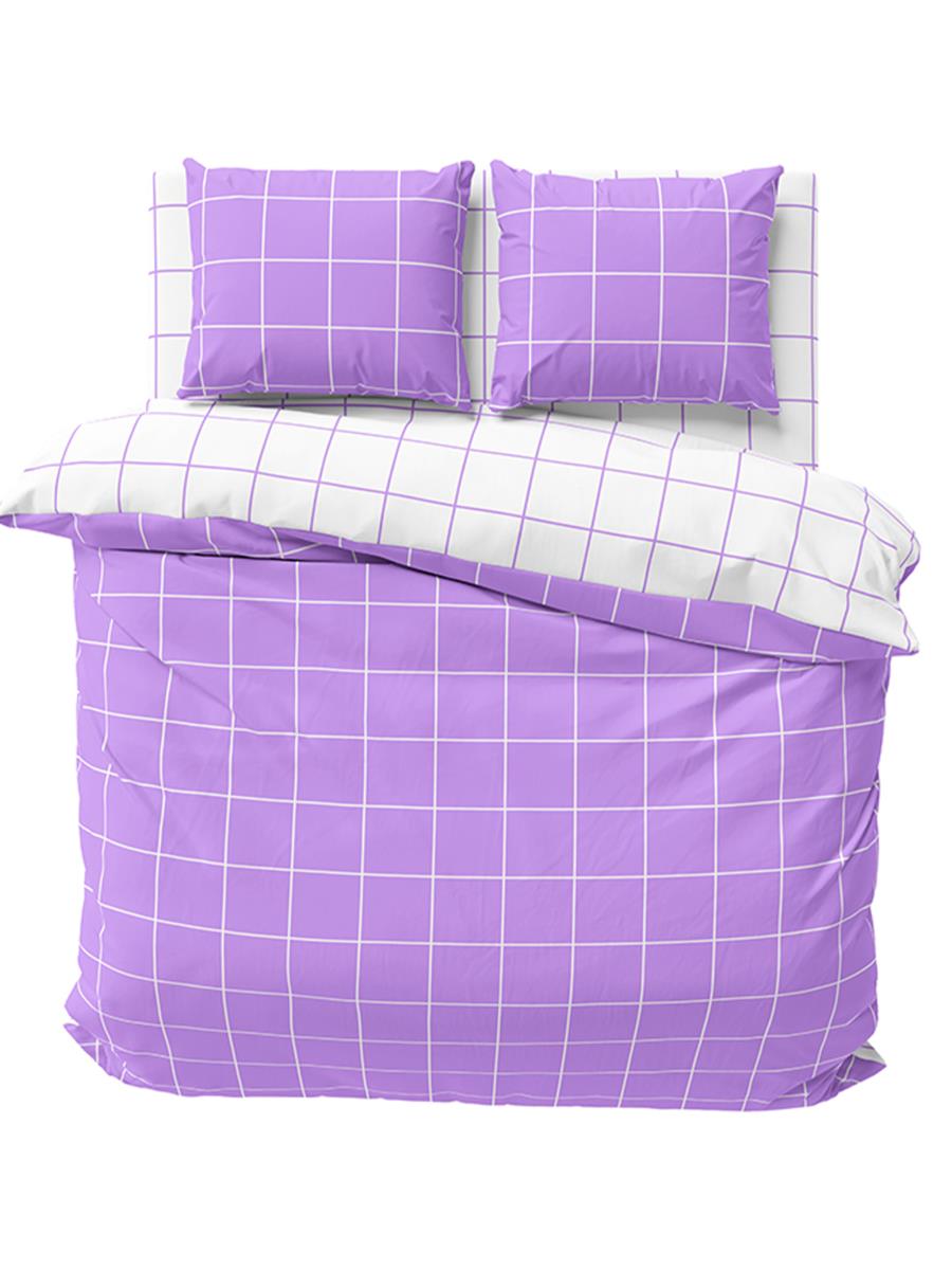 КПБ Crazy Getup 16405-3/16405-4 Grid paper Lavander