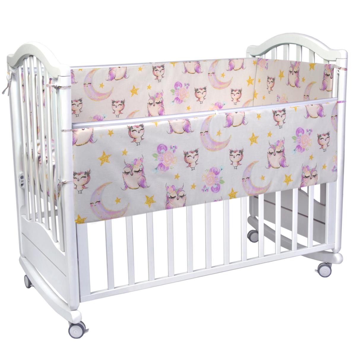 Бортики для детской кроватки 13232-1 Совушки