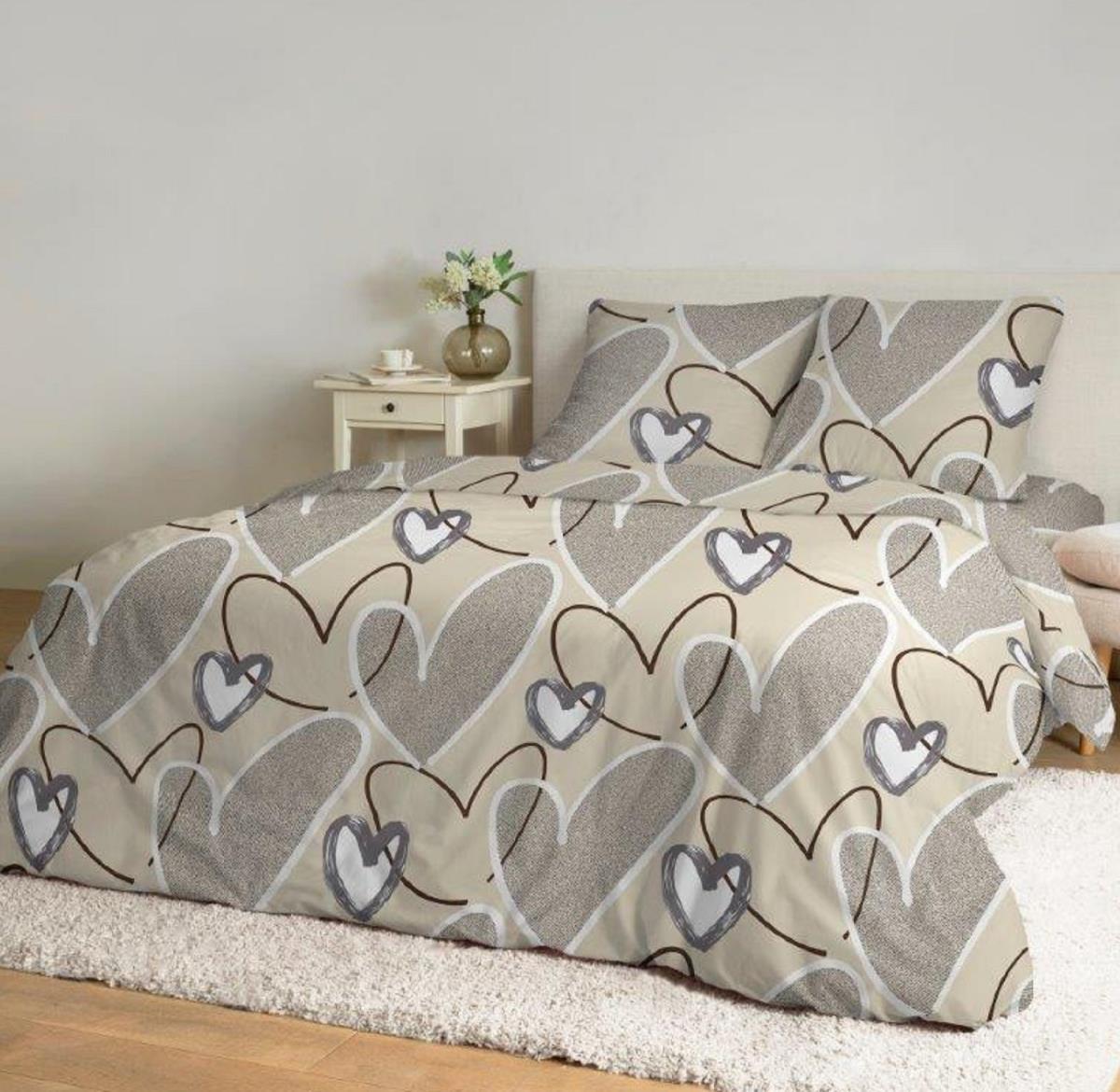 Перкаль 220 см наб 50227-1 Сердца Деним