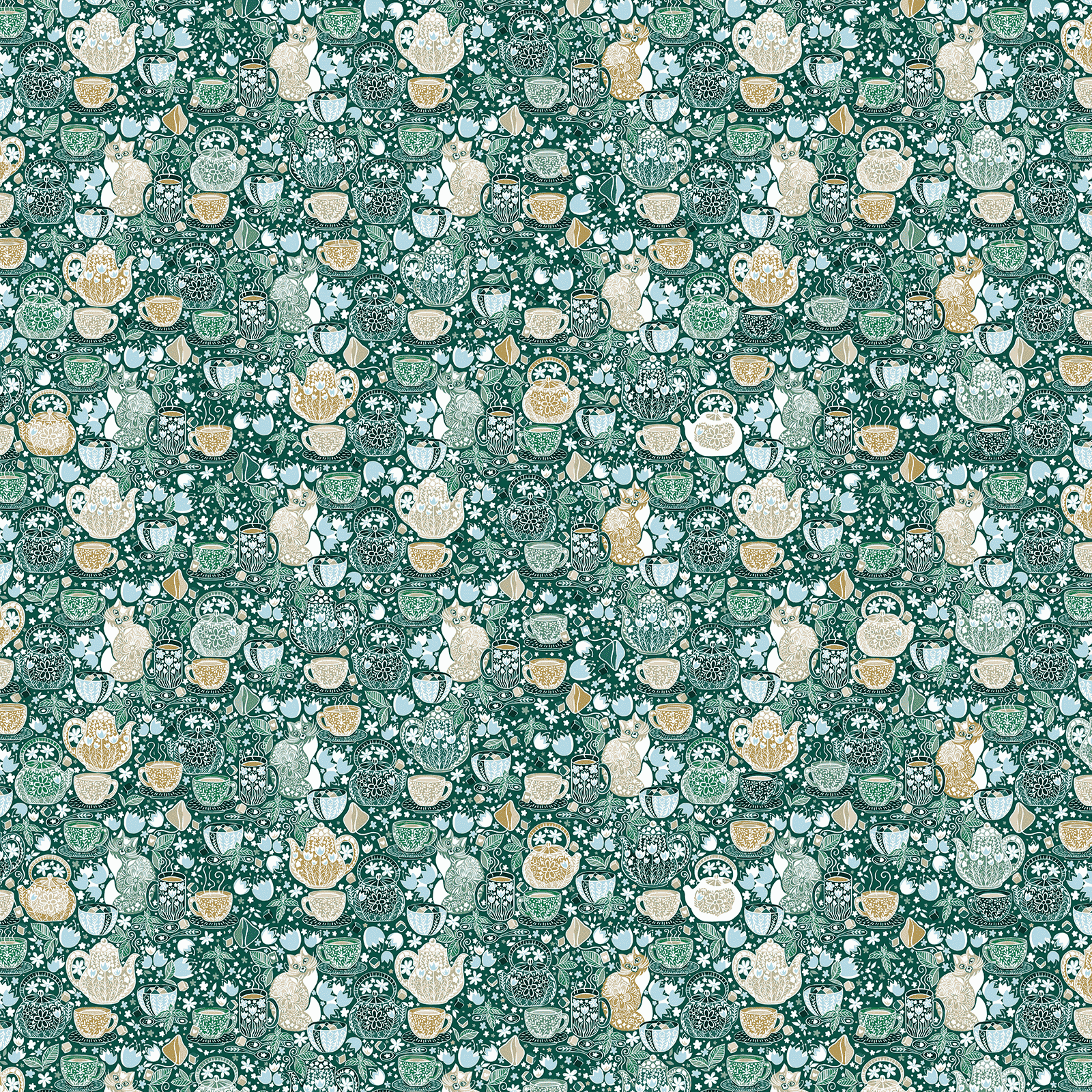 Рогожка 150 см наб 29316-1 Чаепитие