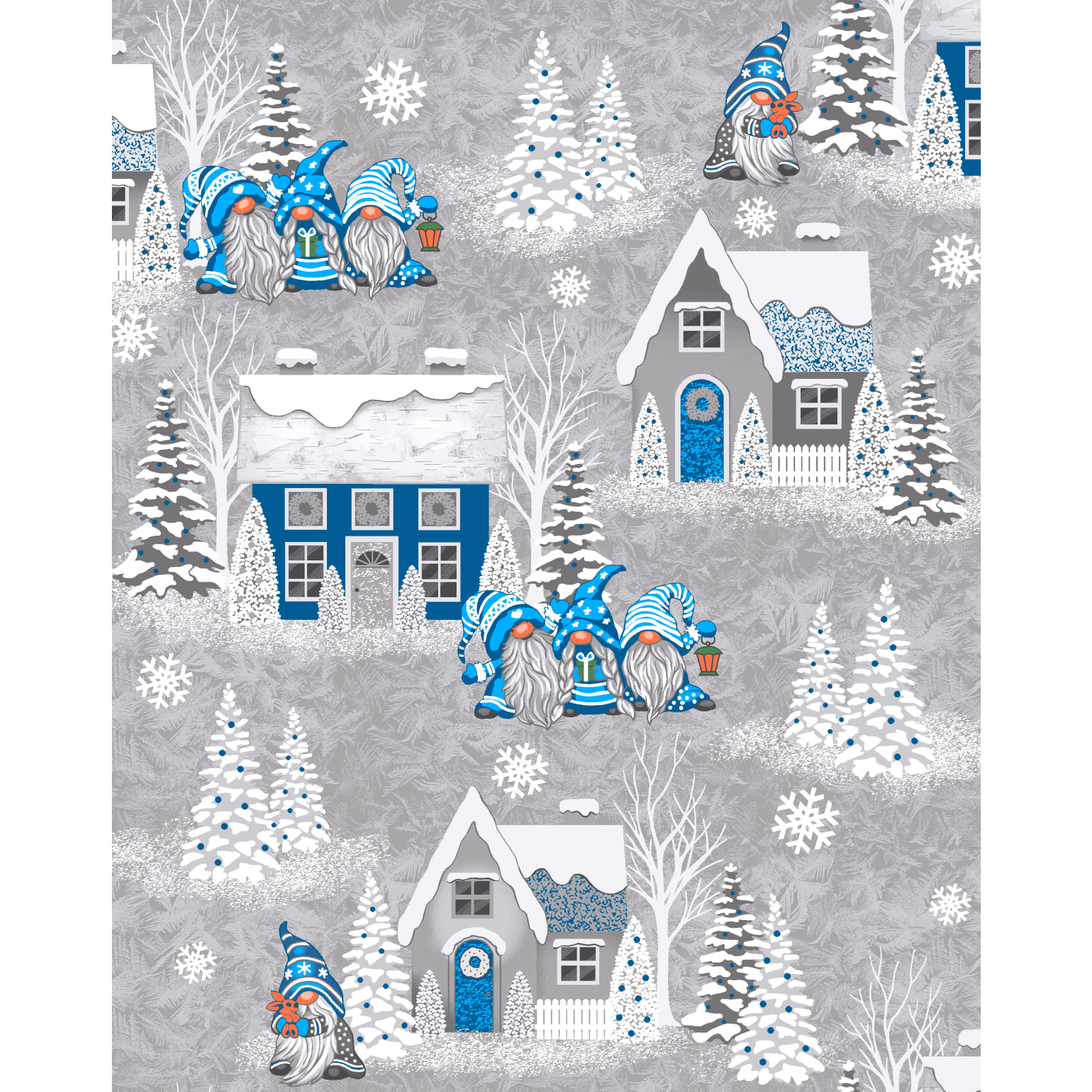 Полотно вафельное 50 см 29220-1 Сказочные гномики