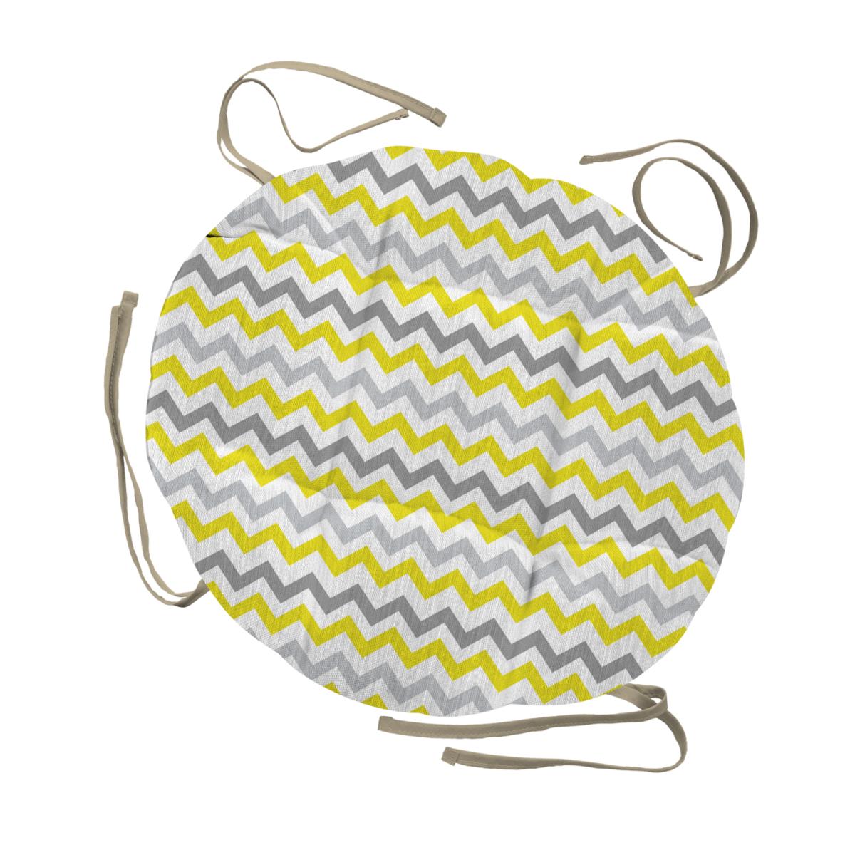 Подушка на стул с тафтингом круглая Все ДOMA/Vse DOMA 13166-8 Иллюзион