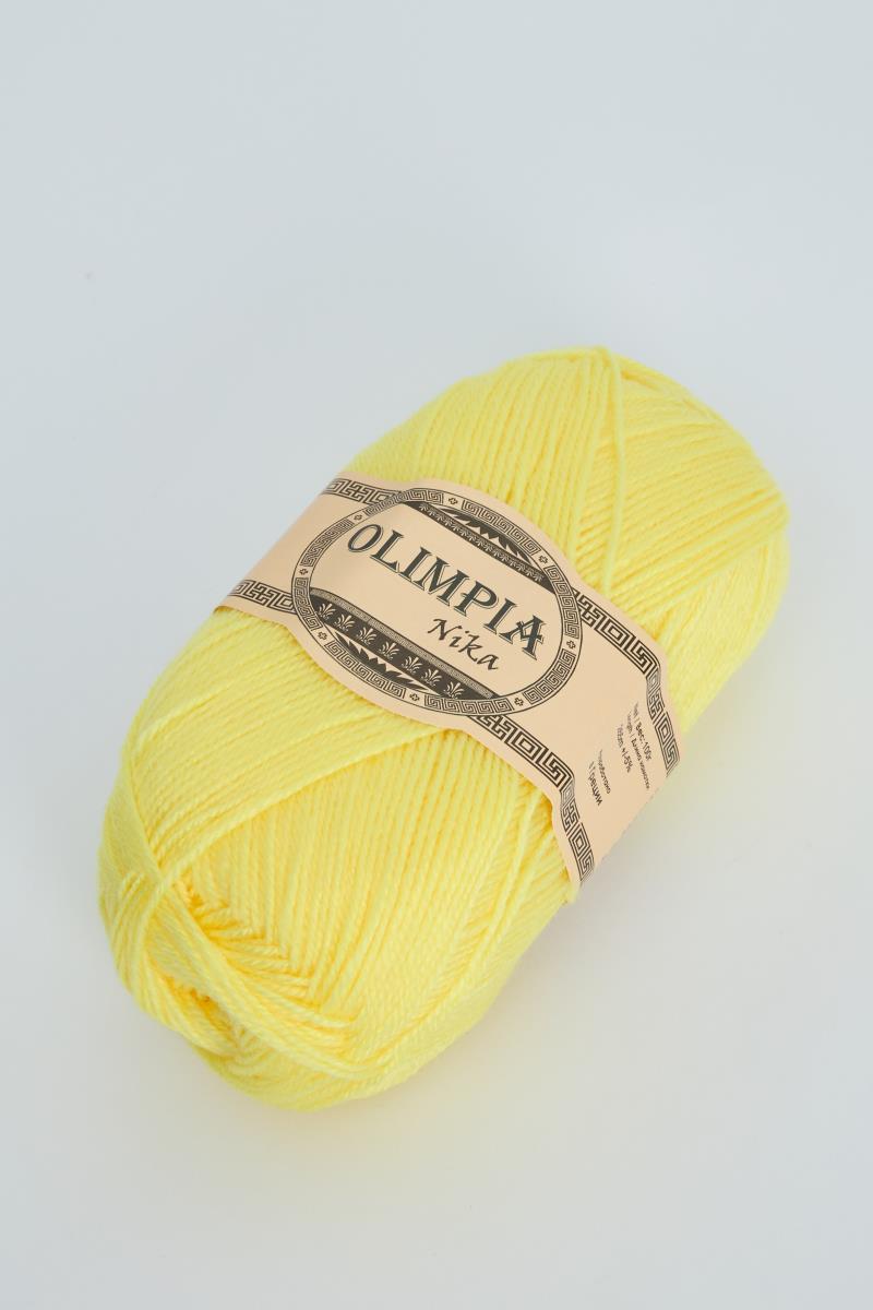 Пряжа для ручного вязания Олимпия Ника/Olimpia Nika цв.G2 лимон 5шт*100г