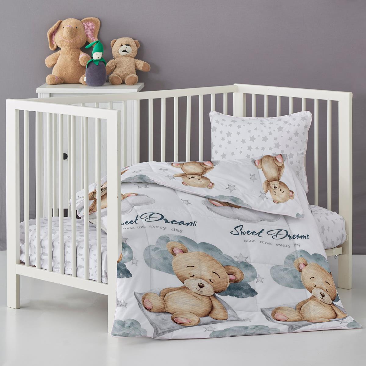 КПБ КиндерСон Поплин 13438-1/13165-28 Сонный медвежонок